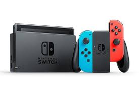 The Nintendo switch console with its controller.