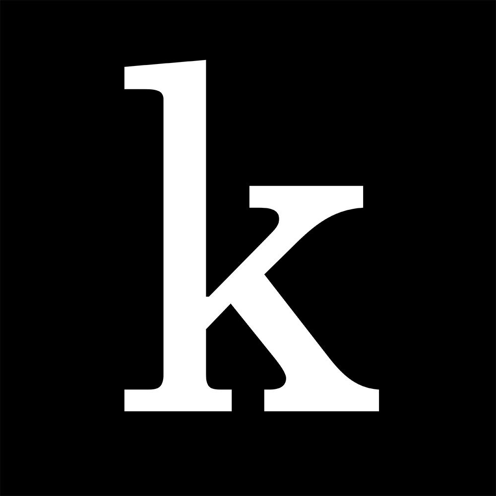 The letter K for Kanopy on a plain background